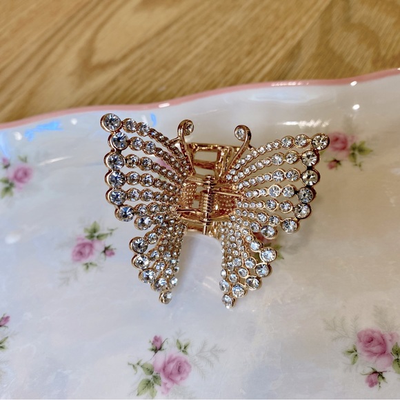 🦋 Butterfly Hair clip/Claw with Bling! New! - Picture 8 of 8
